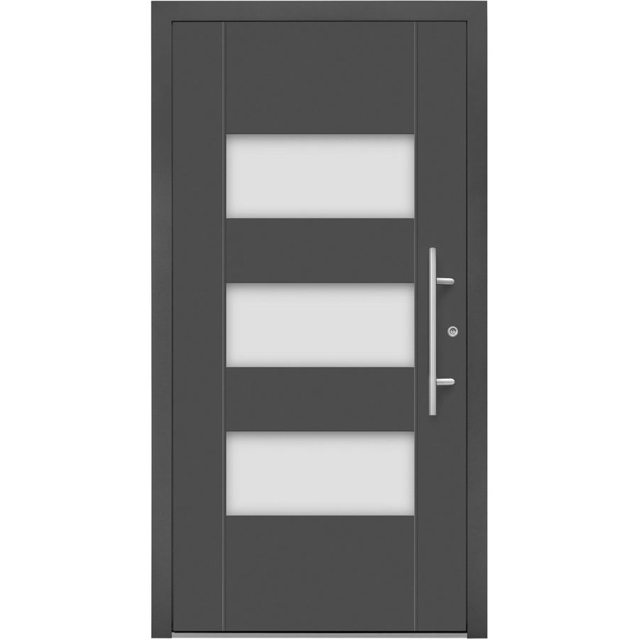 Splendoor Moderno Aluminium-Haustür mit Glaseinsatz, Anthrazit Metallic, B: 110 cm, H: 210 cm, Anschlag Rechts - Bild 2