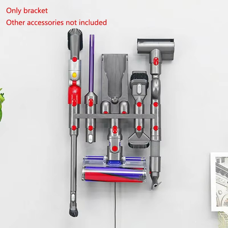 Wandmontierte Dyson Staubsauger Zubehör Halterung mit Regal in Grau - Bild 3