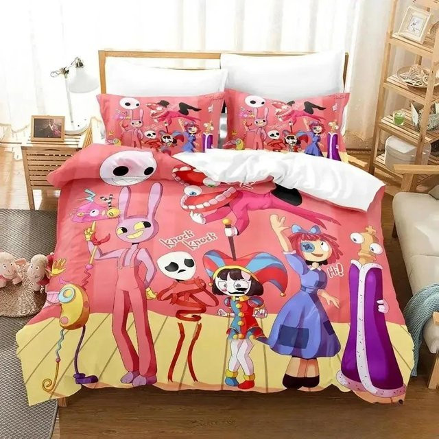 JMG Household Supplies Bettwäscheset Der Fantastische Digitale Zirkus aus Mikrofaser, Mehrfarbig, Breite: 140 cm, Länge: 210 cm - Bild 1