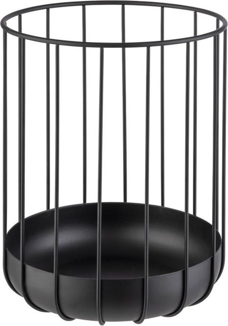 APS Brot- und Obstkorb URBAN aus Metall, schwarz, B/T/H: 22,5 x 22,5 x 28 cm - Bild 1
