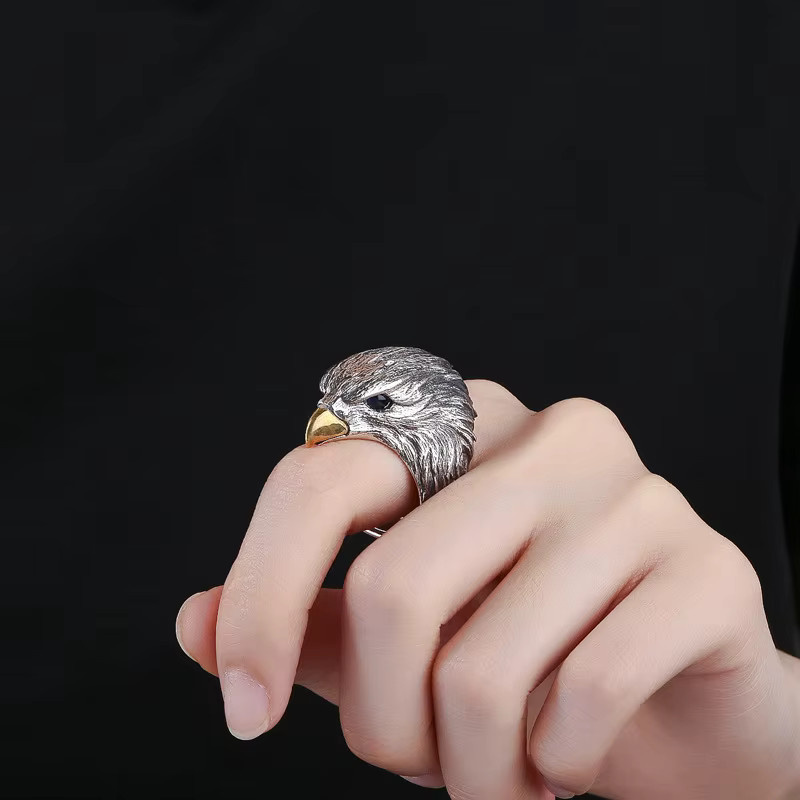 Buyee Ring, 925 Silber, Adler, Unisex - Bild 3