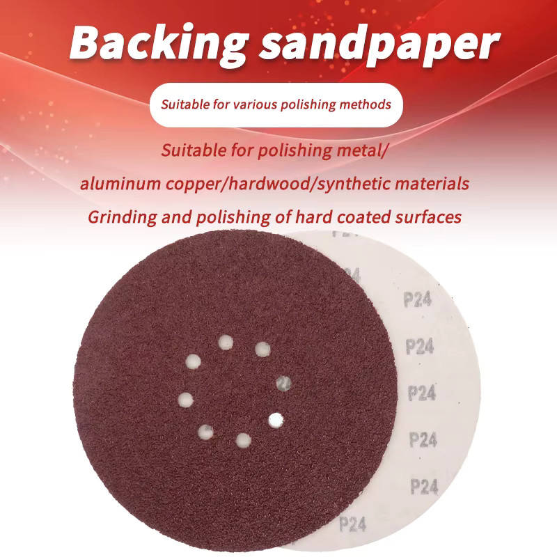 Vibratite Klett-Schleifscheiben Rot, 8-Loch Schleifpapier für Trockenbauschleifer und Holzmöbel, Durchmesser: 22,5 cm - Bild 3