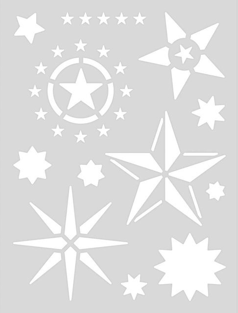 Rico Design Schablone Stene selbstklebend B: 18,5 cm, H: 24,5 cm - Bild 1