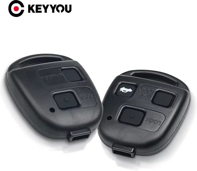 KEYYOU Autoschlüssel Schwarz für Toyota Camry Rav4 Corolla Prado Yaris Tarago Cruiser und Lexus ES RX IS LX IS200 RX300 ES300 LS400 GX460 - Bild 1