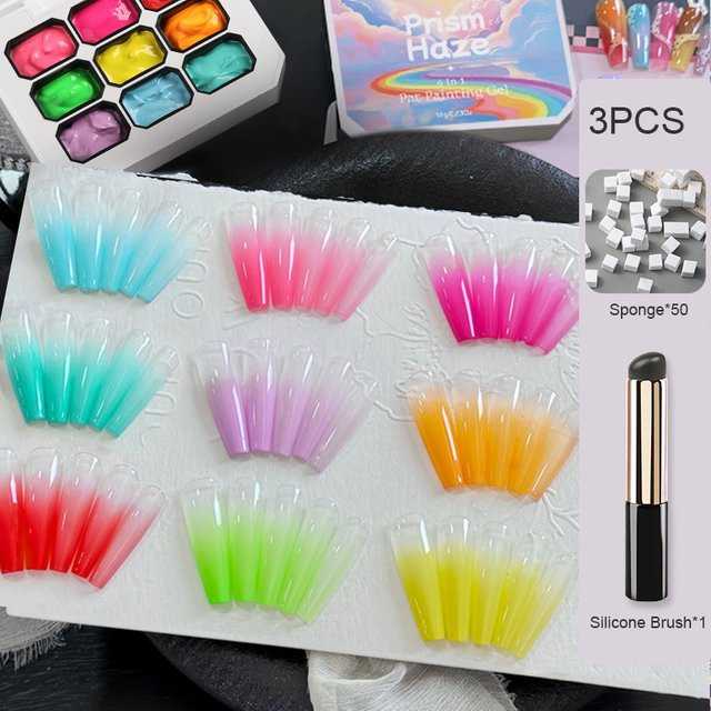 UR SUGAR Pat Painting Gel Nagelset, 3-teilig, Soak-Off UV Gel Lack Kit - Bild 1