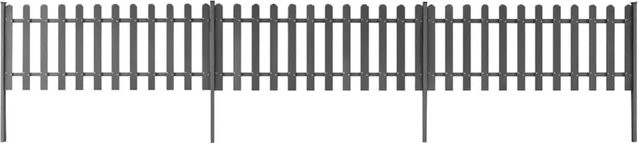 vidaXL Lattenzaun aus WPC mit 3 Pfosten, Farbe: Anthrazit, B: 600 cm, H: 60 cm - Bild 1