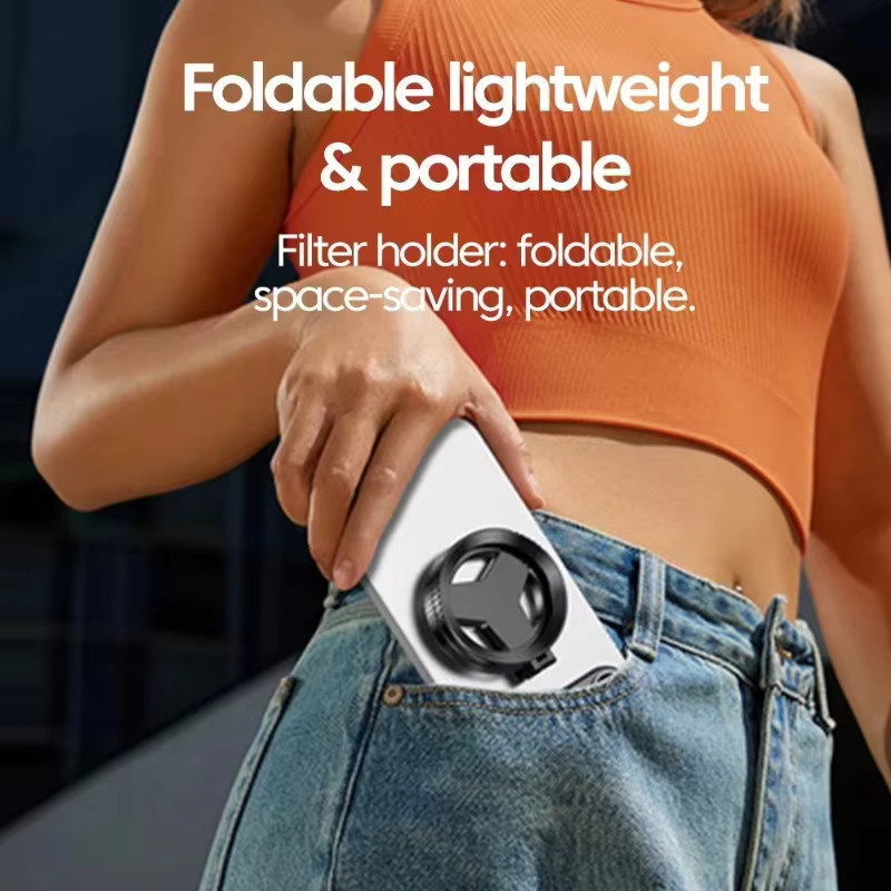 VIKEFON Universeller 52mm CPL Polarisationsfilter Clip-On für iPhone und Android, Schwarz - Bild 3