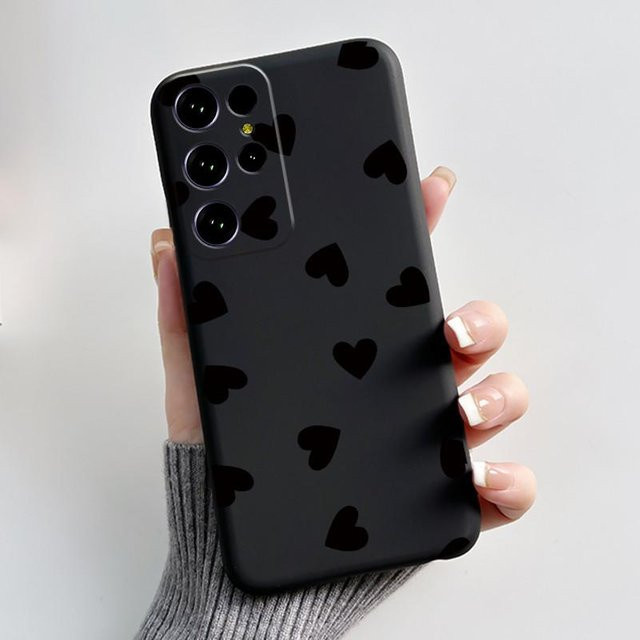 Schutzhülle aus weichem Silikon für Oukitel C61 Pro, C61 GT und C61 mit Liebesherz und Kaninchen Design in Schwarz - Bild 1
