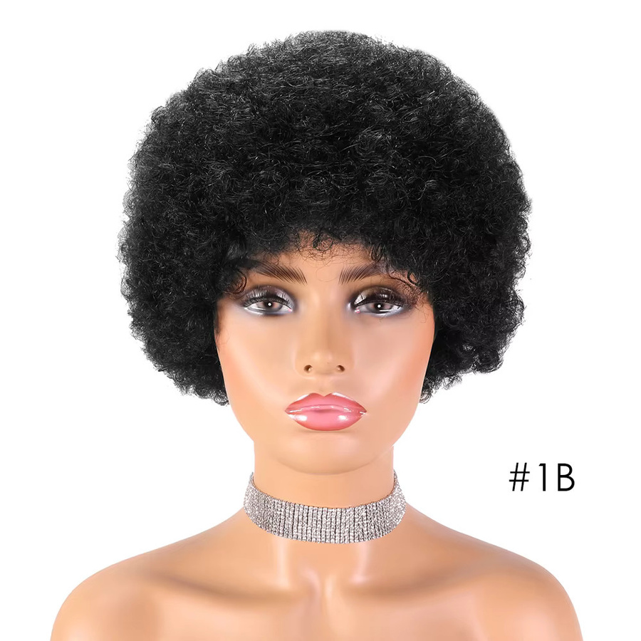 OYM HAIR Afro-Perücke, brasilianisches Remy-Echthaar, Damen - Bild 6
