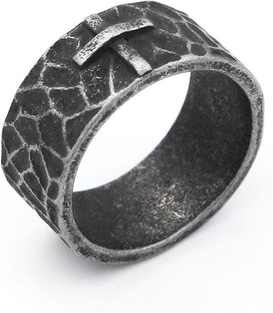Yiran Jewelry Kreuzringe Edelstahl, Vintage, Silber, Unisex - Bild 1
