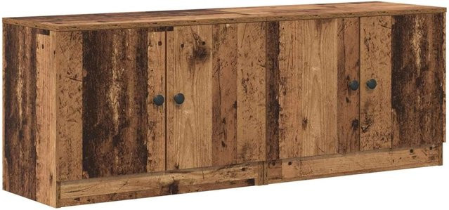 vidaXL 2er Set Stauraum-Schränke für Hochbetten aus Altholz in Braun, B/T/H: 66 x 35 x 48 cm - Bild 1