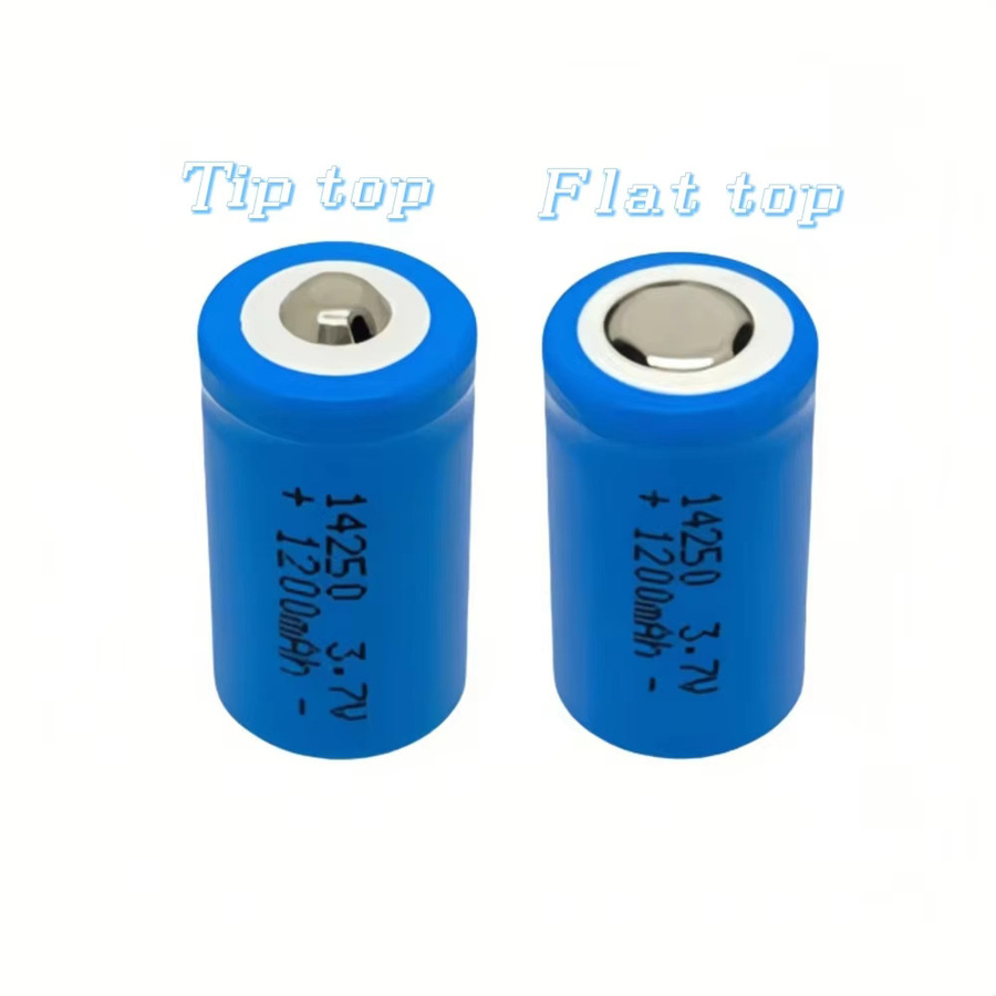 DOUBLEPOW Wiederaufladbare Lithium-Batterie 14250 mit USB-Ladegerät, 3,7 V, 1200 mAh, Blau - Bild 2