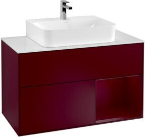 V&B Waschtischunterschrank Finion 100 in Weiß Matt mit Abdeckplatte, Breite: 100 cm, Tiefe: 50,1 cm, Höhe: 50,1 cm - Bild 1