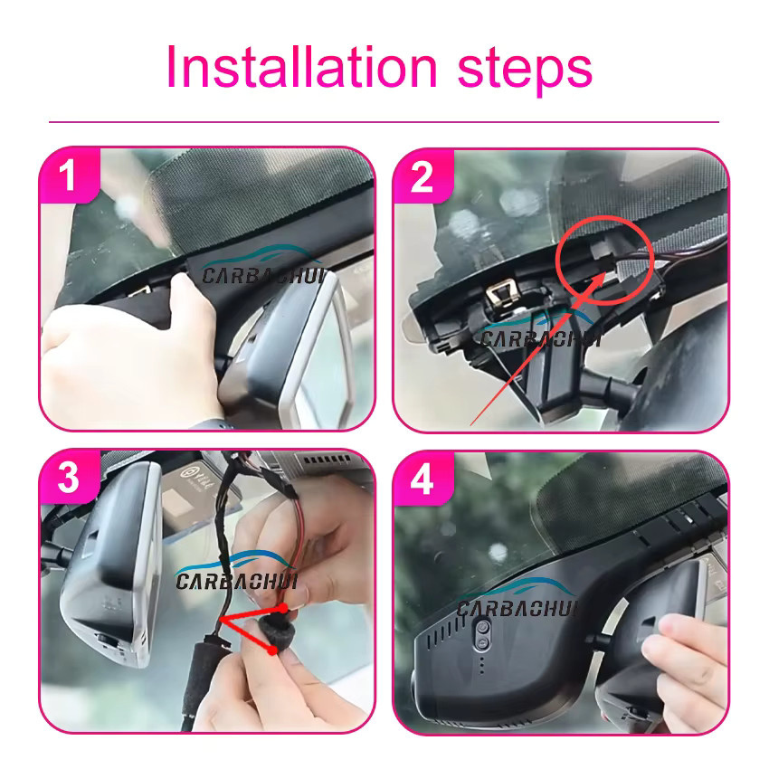 CARBAOHUI 4K UHD Dashcam Videorekorder in Schwarz für Skoda Kodiaq Octavia A7 A5 Rapid Fabia Superb Karoq Yeti - Bild 3