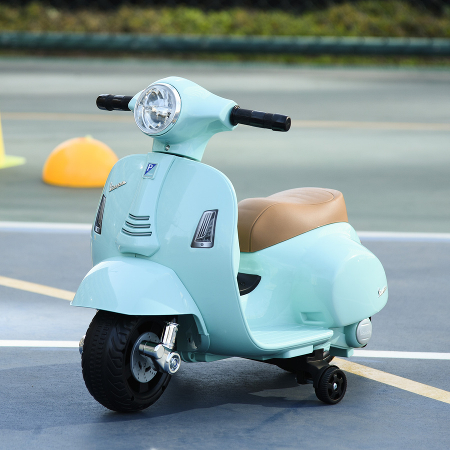 HOMCOM Vespa Kinder Motorroller, Kindermotorrad, Metall, blaugrün, ab 1,5 Jahre - Bild 2