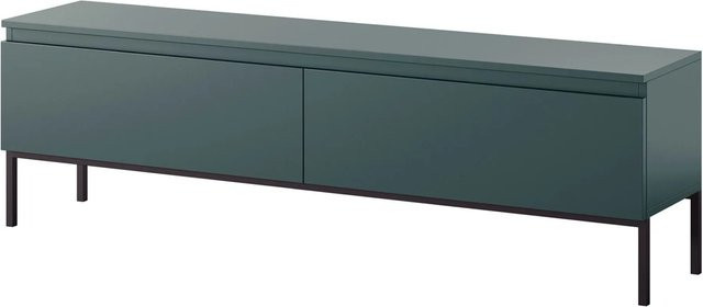 Selsey TV-Lowboard Bemmi in Dunkelgrün und Schwarz mit minimalistischem Design, Breite: 150 cm - Bild 1
