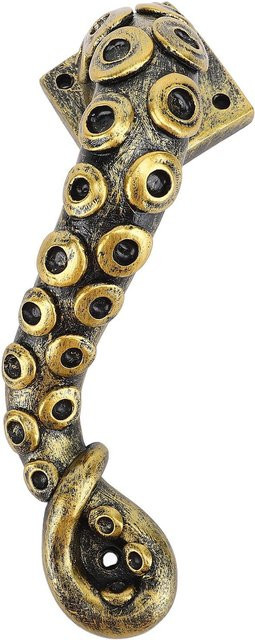 Koogeelife Krake Türgriff aus Harz in Bronze und Gold im Vintage-Design - Bild 1