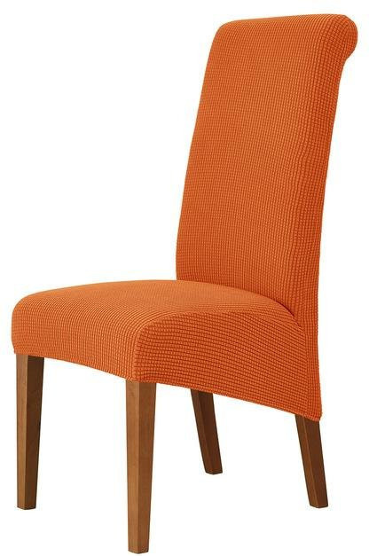 Stuhlhusse aus Maisflanell mit hoher Rückenlehne in Orange, Größe XL (60-75 cm) - Bild 1