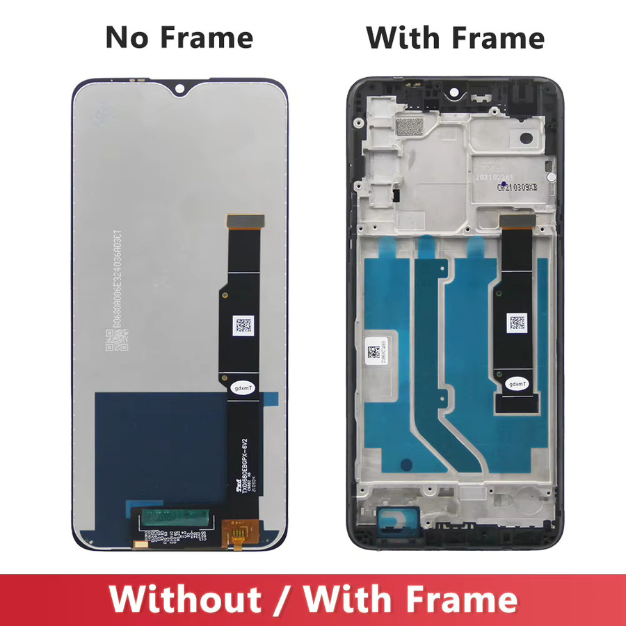 TCL 20 SE LCD-Touchscreen-Digitizer mit Rahmenbaugruppe in Schwarz, kompatibel mit T671H, T671F, T671O und T671E - Bild 3