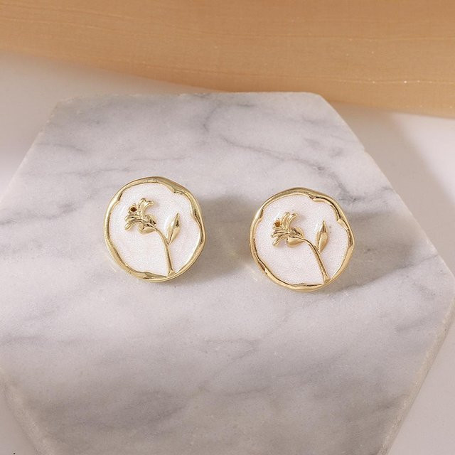 Ohrstecker Rose Gold, Kupfer, Damen, Vintage - Bild 1
