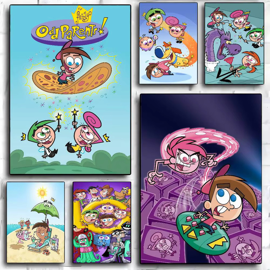 The Fairly Oddparents Vintage Wandposter aus Papier, Mehrfarbig, B/H: 15 x 15 cm - Bild 2
