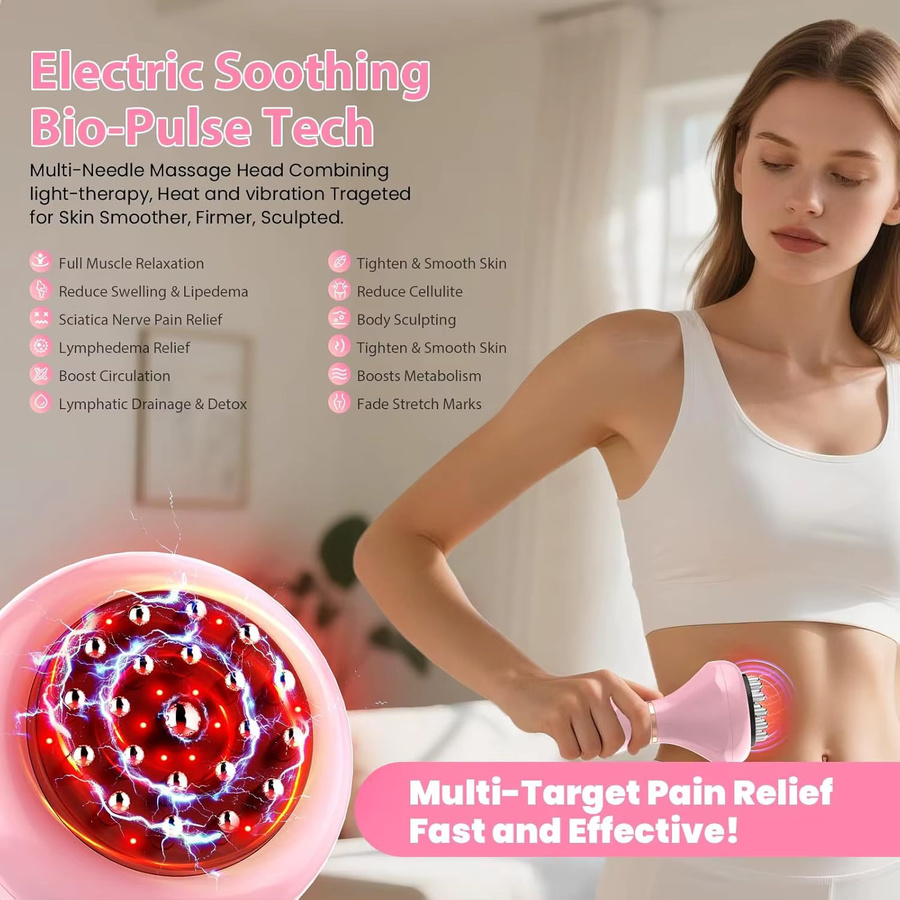 KTS Meridian-Bürste Gua Sha Körpermassagegerät mit Vibration und Mikrostrom - Bild 3