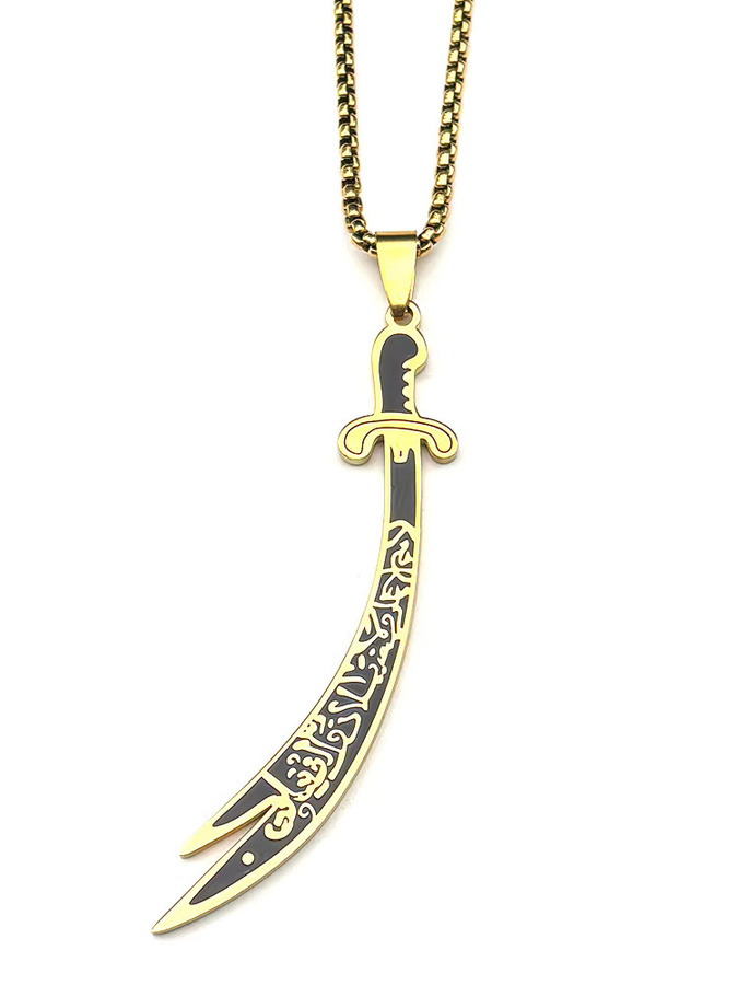 AFAWA Anhänger Halskette, Edelstahl, Gold, Unisex - Bild 2
