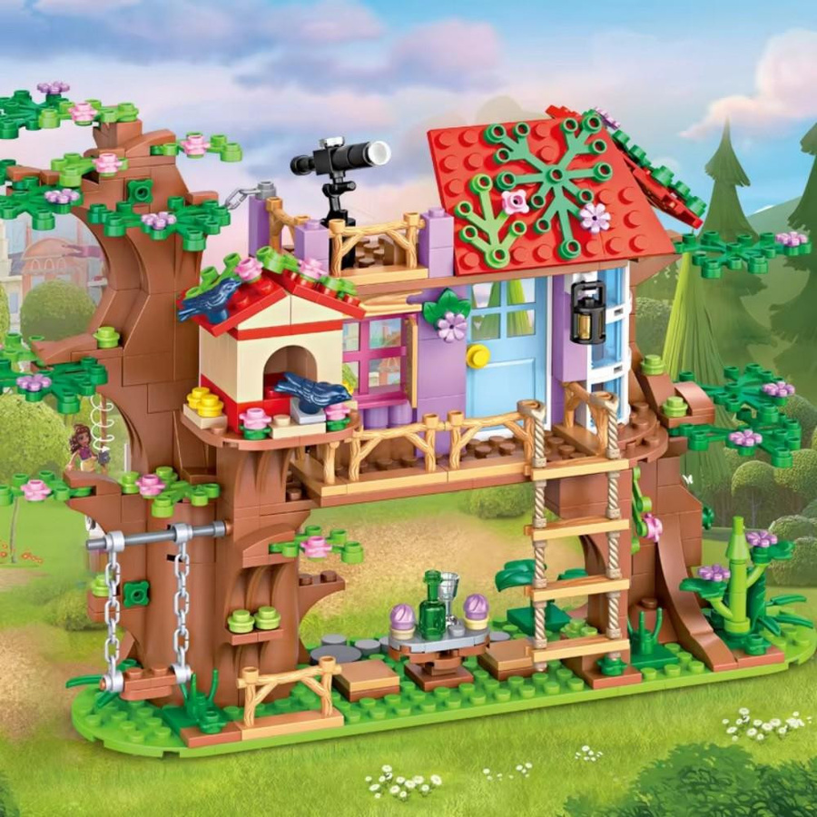 Linyi toy Baumhaus Garten Fee Bausteine Set ab 6-12 Jahre - Bild 3