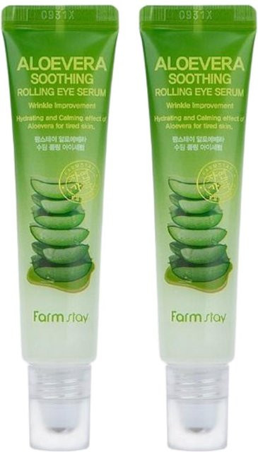 Farmstay Aloe Vera Roll-Augenserum, 25 ml, für trockene und empfindliche Haut - Bild 1