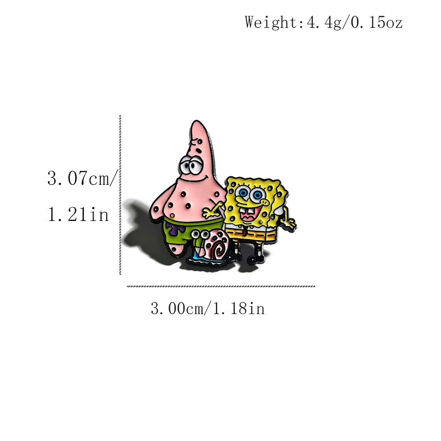 Bandai SpongeBob Emaille-Pin-Set, 6-teilig, Metall, Unisex - Bild 2