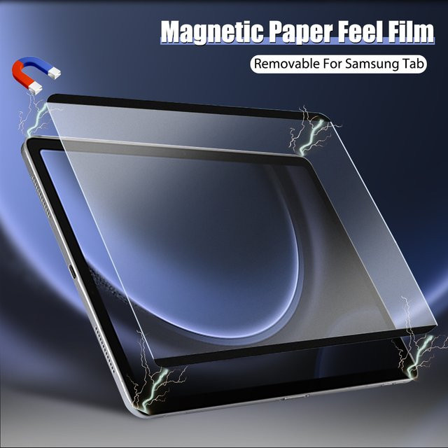 Magnetische Papier-Displayschutzfolie für Samsung Galaxy Tab S6 Lite S7 S9 FE A9 Plus S8 Ultra A7 Lite A8 in Transparent - Bild 1