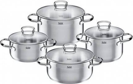 Silit Kochgeschirrset Toskana 4-teilig aus Edelstahl in Silber - Bild 1