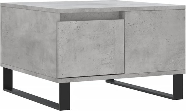 vidaXL Couchtisch modern in Grau aus Holzwerkstoff und Metall, B/T/H: 55 x 55 x 36,5 cm - Bild 1