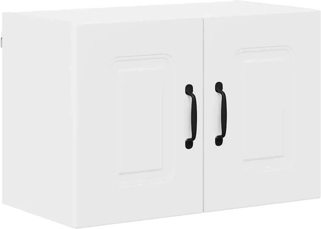 vidaXL Küchenwandschrank in Weiß mit Regal und Scharniertüren, B/T/H: 60 x 31 x 40 cm - Bild 1