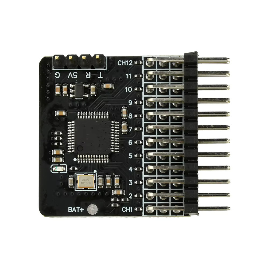 Gaqqee 12-Kanal PWM Adapterplatine DC5V CRSF zu PWM Signalwandler für RC-Modell Empfänger in Schwarz - Bild 4
