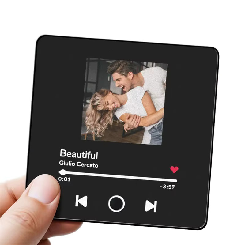 Personalisierter Musik-Kühlschrankmagnet von 4MELLY mit individuellem Album-Design und integriertem Musik-Player - Bild 7
