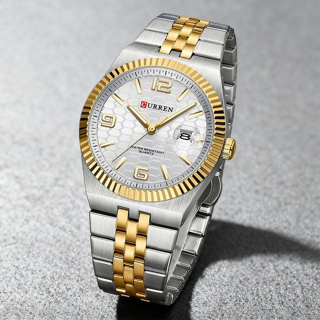 CURREN Armbanduhr Quarz, Edelstahl, Bicolor, Herren - Bild 1