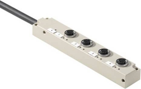 Weidmüller Sensor/Aktorbox SAI-4-F 4P M12L passiv mit Metallgewinde, Grau - Bild 1