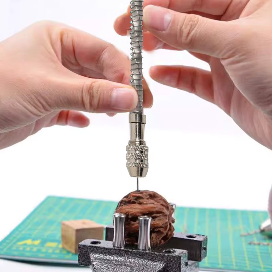 Vibratite Mini Bohrer Halbautomatisch aus Legierung in Silber für Bernstein, Holz und Kunststoff, Bohrergröße 0,1-2 mm - Bild 2