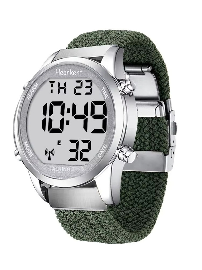 Hearkent Digitaluhr, Herren, Edelstahl, Textil/NATO, Schwarz, Silber - Bild 5