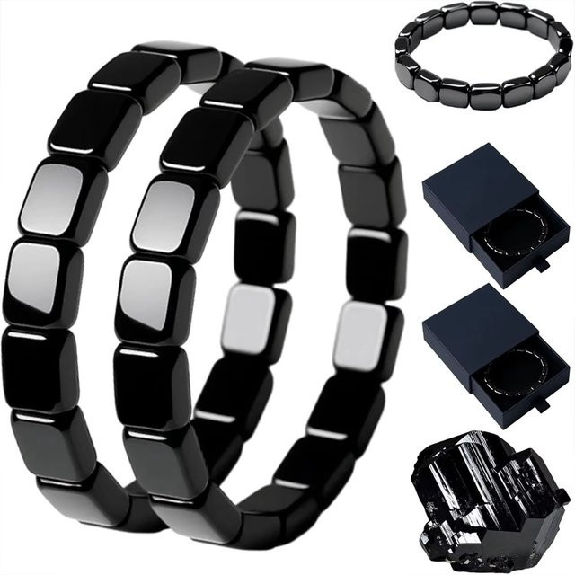 farsighted star Armband, Hämatit, Schwarz, Herren - Bild 1