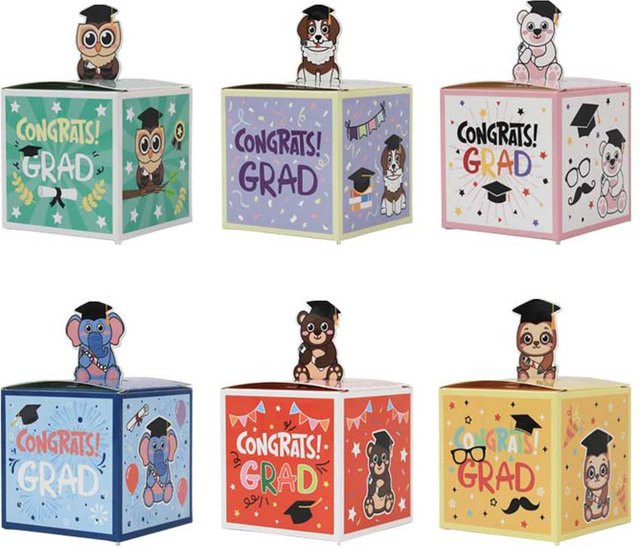 24 Stück bunte Geschenkboxen aus Papier für die Abschlussfeier von Kindern im Kindergarten oder in der Grundschule - Bild 1