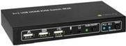 Techly KVM Switch mit HDMI und USB für 4K UHD, 2 Wege, Schwarz (IDATA-KVM-HDMI2U) - Bild 1
