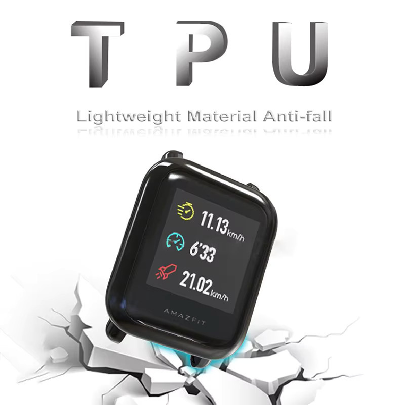 JLGroppod Schutzhülle für Amazfit GTS 2 3 4 Mini Bip 3 5 S Lite, Silikon, transparent, Unisex - Bild 5