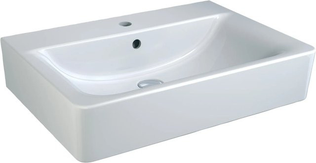 Ideal Standard Waschtisch Connect Cube in Weiß mit 1 Hahnloch und Überlauf B/T: 65 x 46 cm - Bild 1