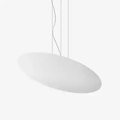 Panzeri Gong LED Pendelleuchte in Weiß mit Glaselementen - Bild 1