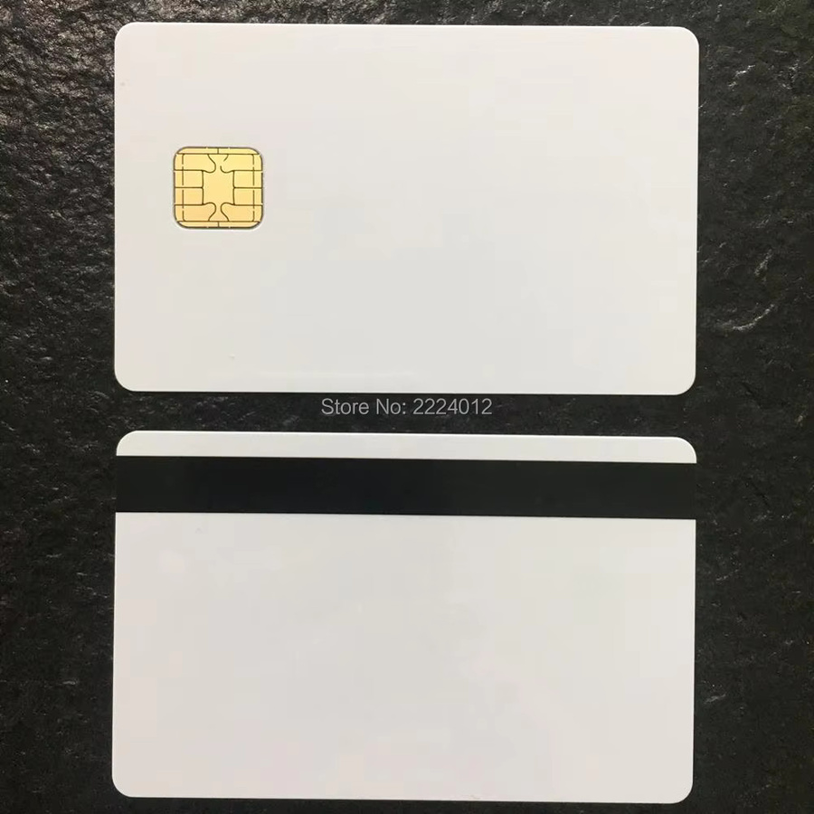 Anordsem J2A040 40k Smart-Card mit 2 Track Magnetstreifen und Hallo CO, kompatibel mit JCOP21 36K Java, Farbe: Weiß - Bild 2
