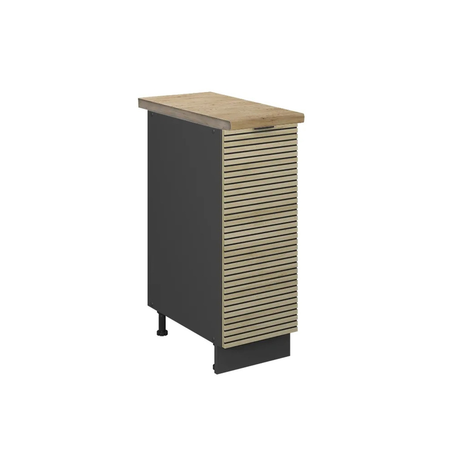 Vicco Apothekerunterschrank Fame-Line in Anthrazit und Eiche mit Arbeitsplatte, Breite: 30 cm, Tiefe: 30 cm, Höhe: 30 cm - Bild 3
