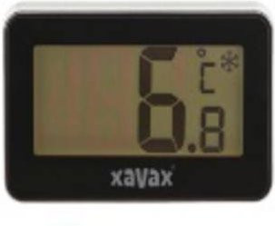 Digitales XavaX Kühl- und Gefrierschrank-Thermometer für Kühlschrank, Gefrierschrank und Kühltruhe, Schwarz - Bild 1