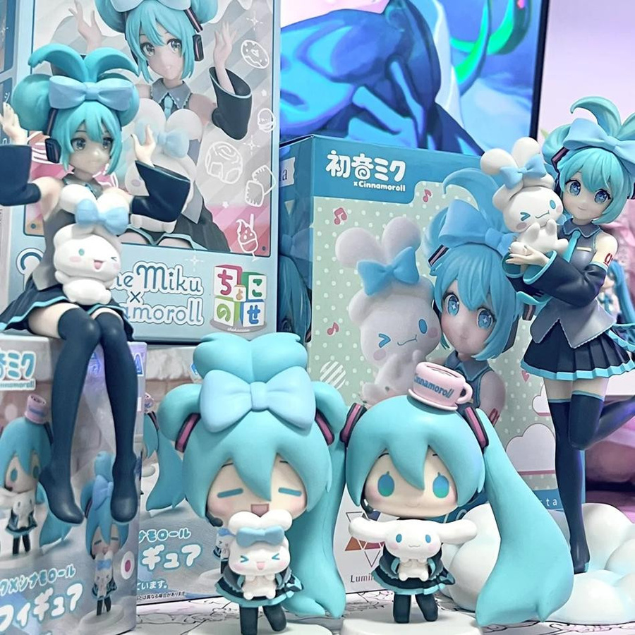Fashnics Anime Figur Hatsune Miku x Cinnamoroll Sammlerfigur aus PVC in Multicolor, Höhe: 20 cm - Bild 5